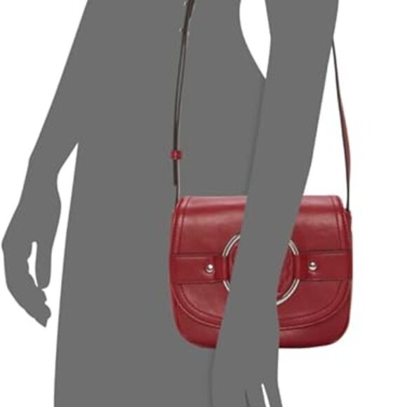 Brand New Faux Leather Crossbody Bag 8x3x6 RythmicRed Magnetic - Picture 5 of 5